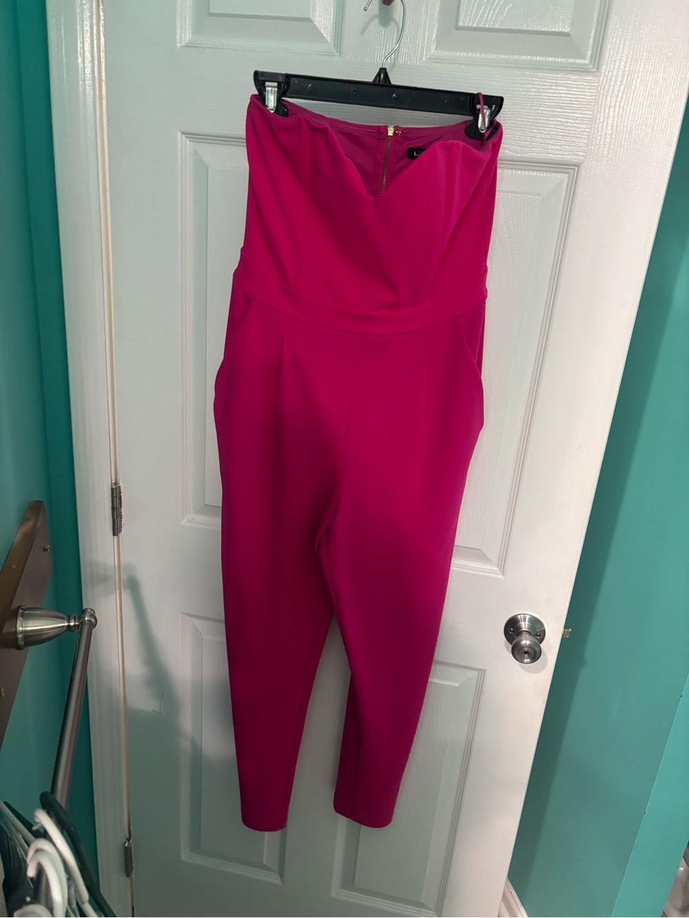 Strapless Pink Express Jumpsuit Size 6 NWT